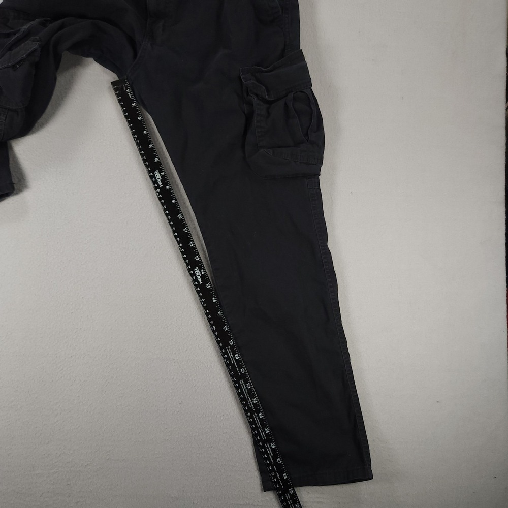 Wrangler Mens Regular Taper Cargo Pants Black 34x30 Cotton Stretch 112326301 - Picture 5 of 12